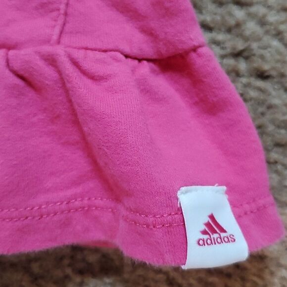 Adidas Infant Girls Pink Short Sleeve Zip Front  Hoodie Size 24M - Picture 2 of 10